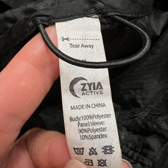 Zyia Hoodie Womens XL All Over Print Performance Lightweight Black - Picture 5 of 7